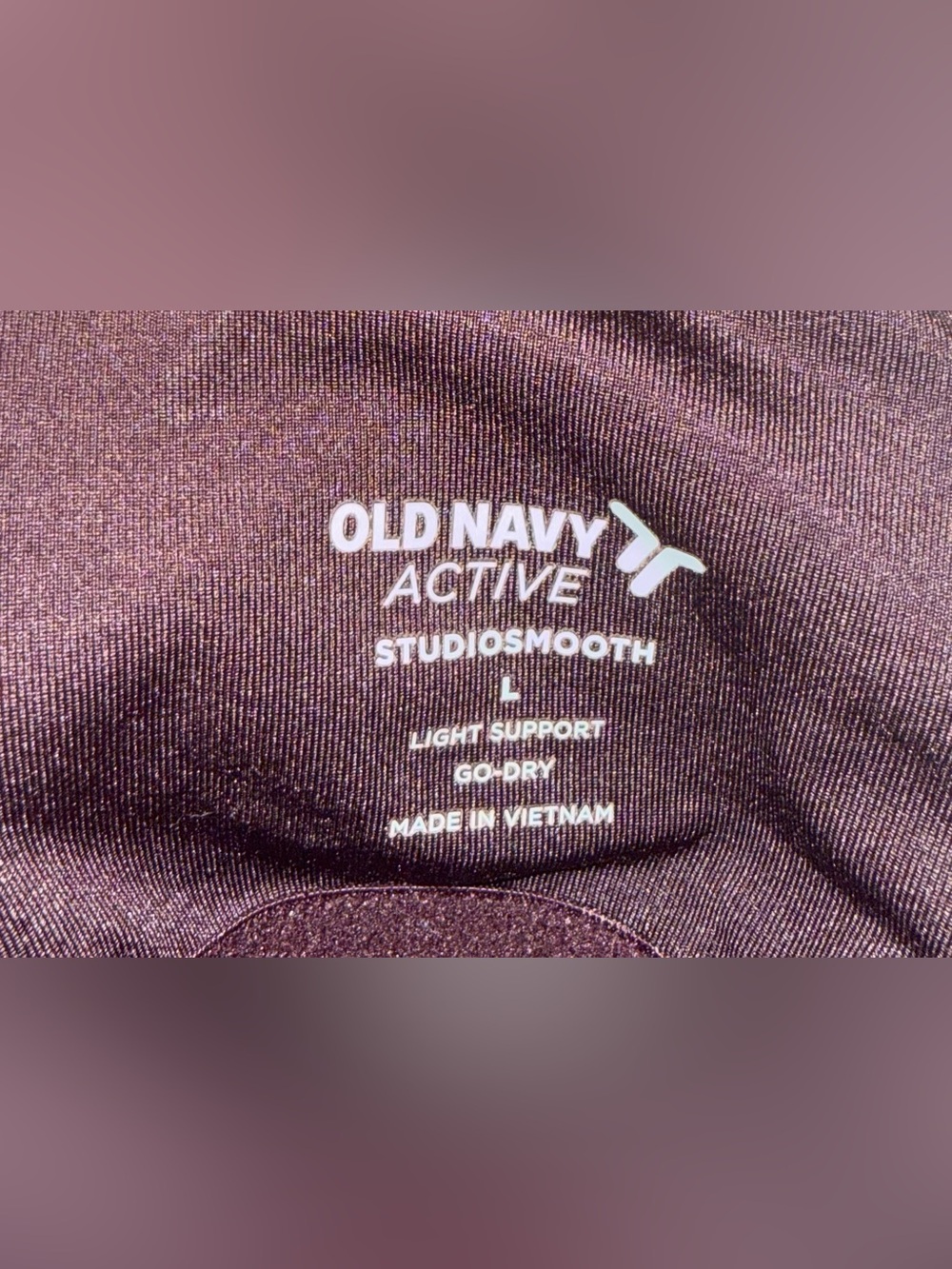 Old Navy StudioSmooth Go-Dry Longline Sports Bra Boxwood L - Picture 5 of 5